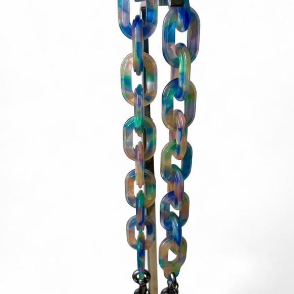 Coach Resin Chain Strap Blue Multi Color - Picture 5 of 7